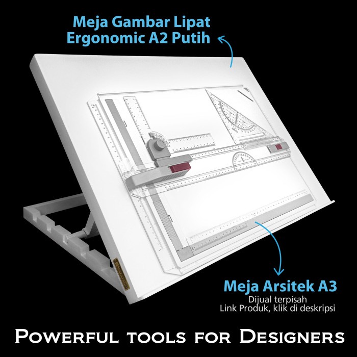 Meja Gambar Lipat A2 Ergonomic Adjustable