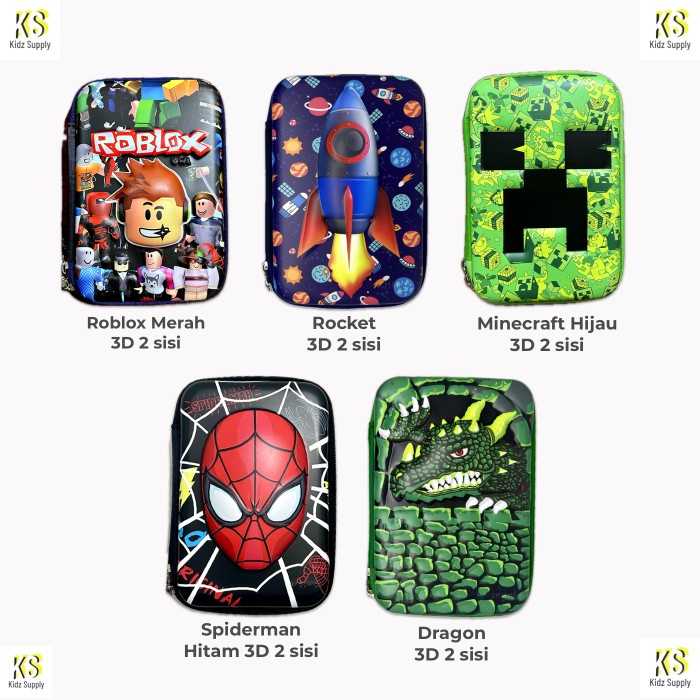 

TERLARIS Tempat Kotak pensil hardcase smiggle anak laki karakter timbul 3D