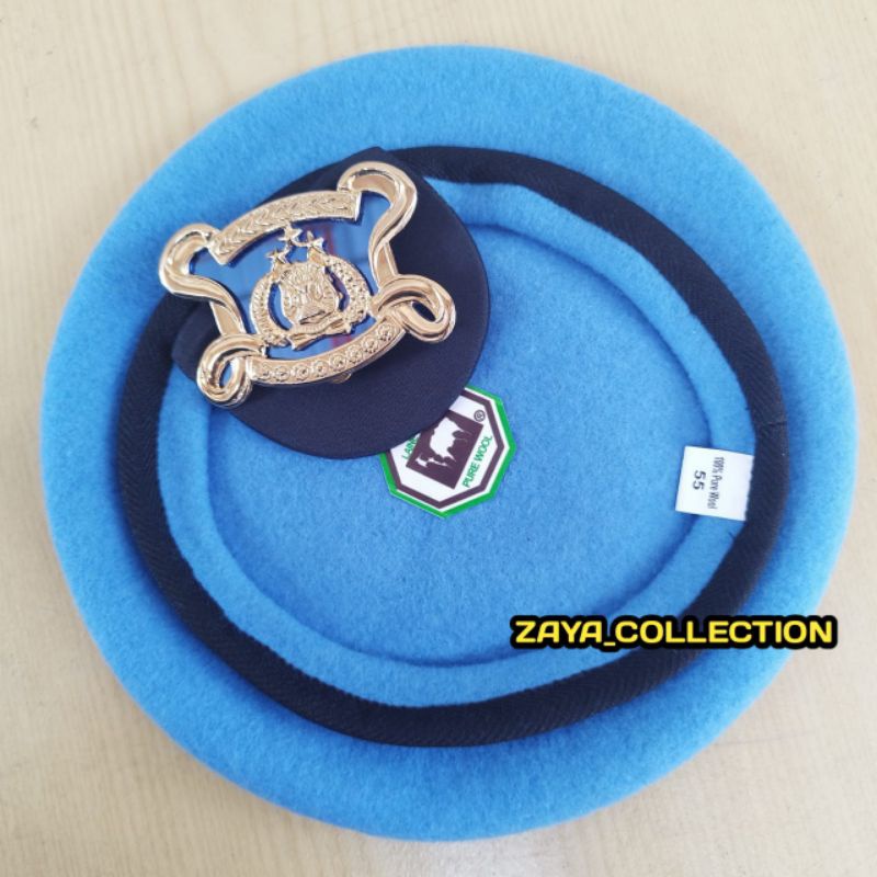 JaminanBaru- Baret camel provos polri + Emblem provos polri baret camel provos polri emblem baret
