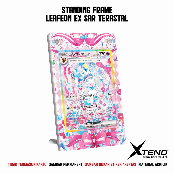 Sylveon Ex Sar Terastal Raw Stand Pigura Figura Akrilik Frame By Xtend Tcg Kartu Pokemon Original