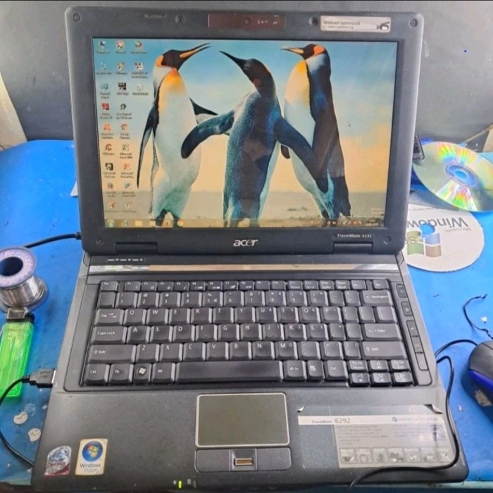 laptop acer travelmate 6292 kumplit bekas original *