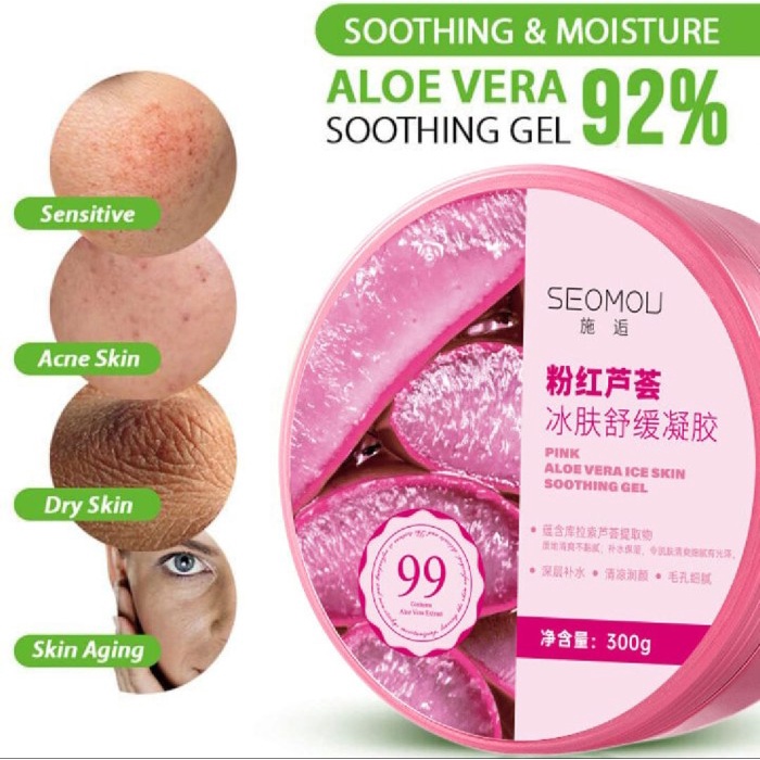 Ori 100% Masker Wajah Pelembab Korea/ Gel Pelembab Wajah Aloe Vera Untuk Masker Rambut Bibir Kering