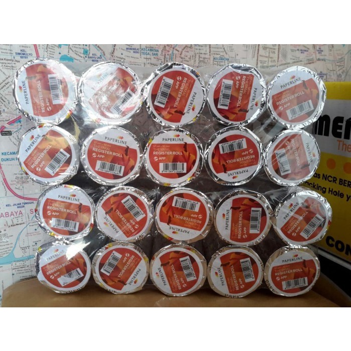 

kertas rol kasir thermal Paperline 57 x 50 - 1 karton