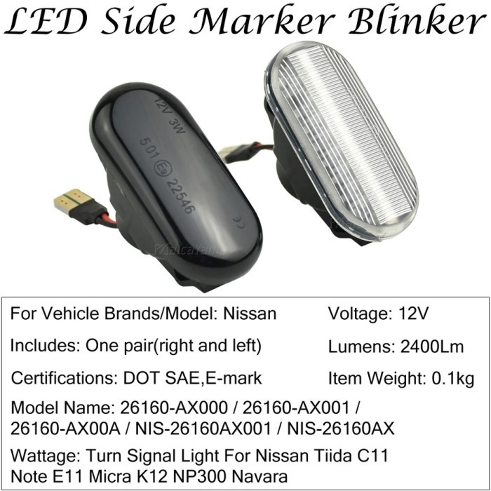 Lampu Sein Fender Nissan March Livina Led Running