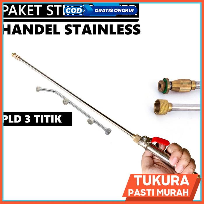 paket stik sprayer elektrik handel stainless Nozzle PLD 3 Titik Kabut