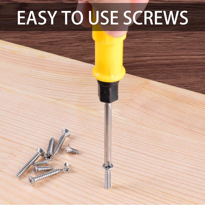 Purvisco - 800Pcs Sekrup Transistor Final Panjang 4mm-12mm Sekrup Skrup FAB Sekrup Tapping Baut Mur