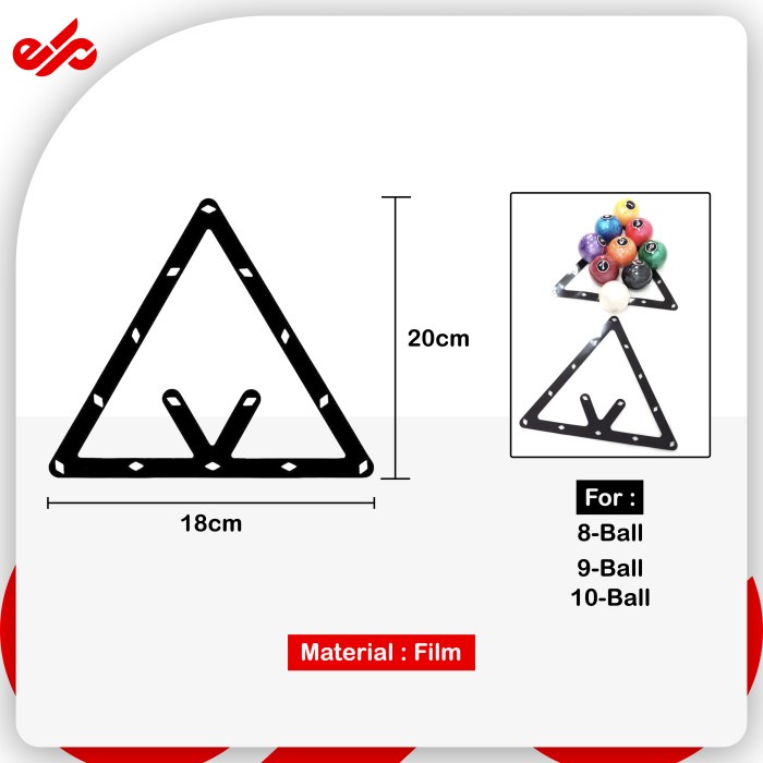 Cue Magic Turtle Ball Rack Sheet Billiard Pro Segitiga Billiard Bola Rapat - Liltriangle, Satuan