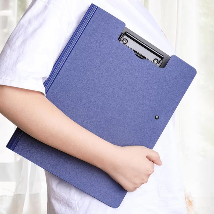 

Clipboard F4 Papan Dada Jepit Tutup 2 Jepit / Papan Jalan Ujian / Clip File PP Foldable Morandi
