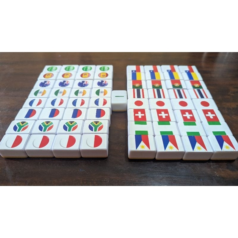 Mahjong Flag game board Merge Country Seaside Escape game balok