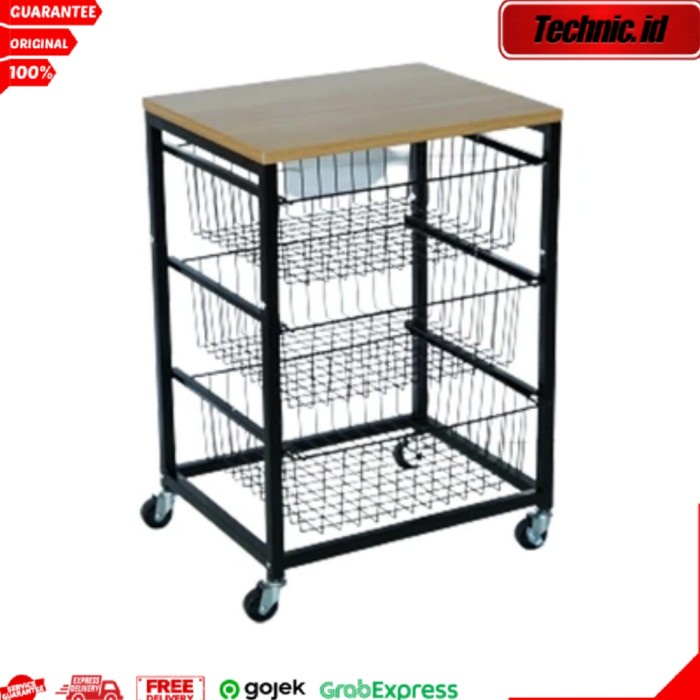 PRODUK TERBATAS Rak Dapur Informa Huxly Troli Dapur 3 Tingkat Peralatan Dapur Tempat Penyimpanan