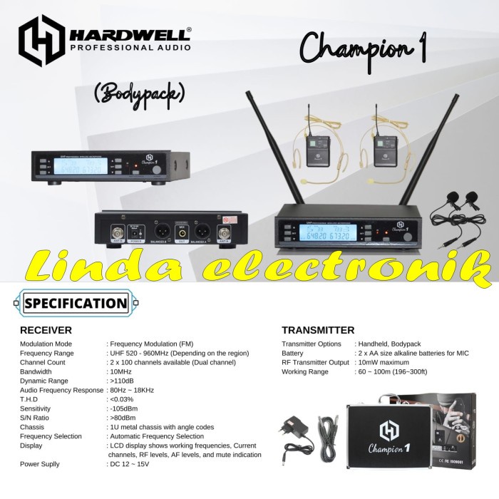 mic wireless hardwell champion 1 hardwell champion1 Clipon headset