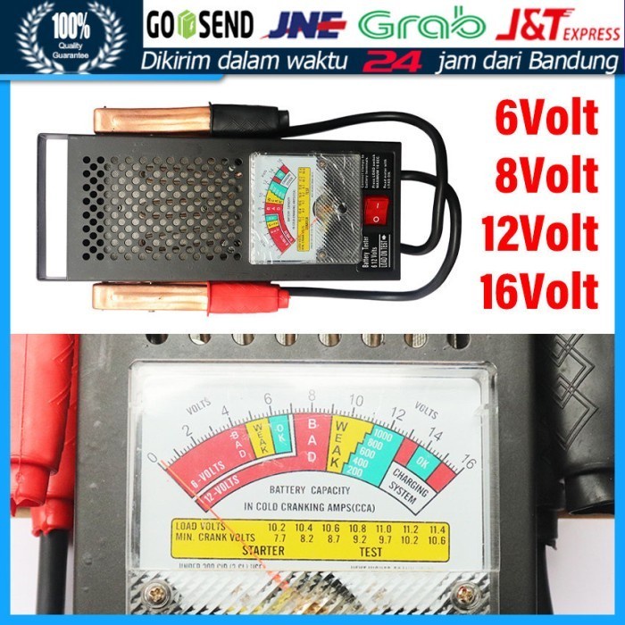 BATTERY TESTER BATERE BATERAI TESTER ALAT UKUR KAPASITAS AKI ORIGINAL
