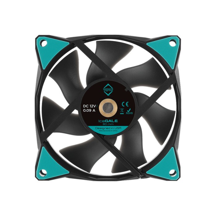 Icegale Fan 8Cm 80Mm 4-Pin Pwm Thermal Fan Case Bergaransi 6 Tahun