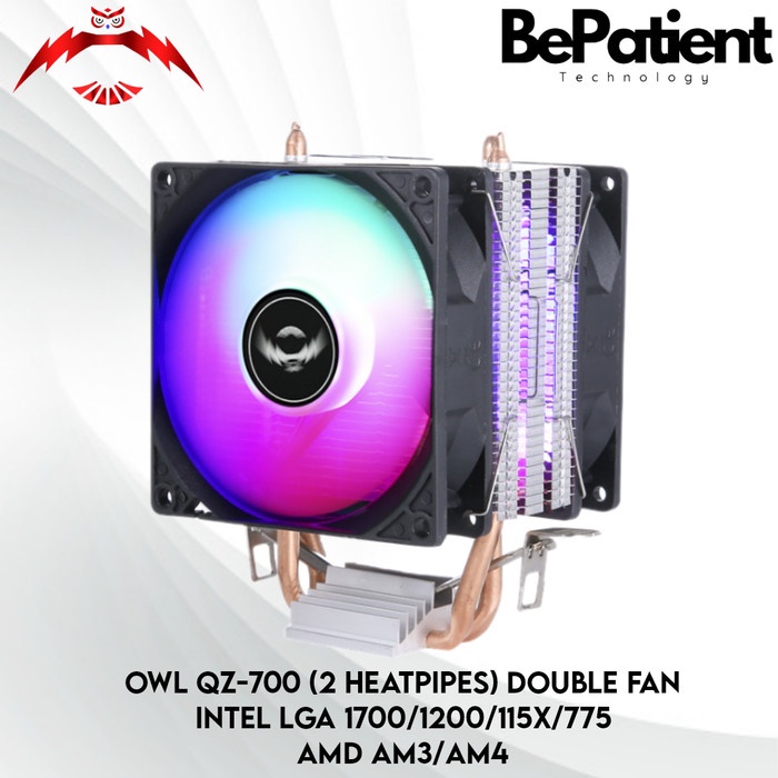 Owl Qz-700 Dual Fan Cpu Cooler Heatsink Fan Intel Lga 1700/1200 Am4
