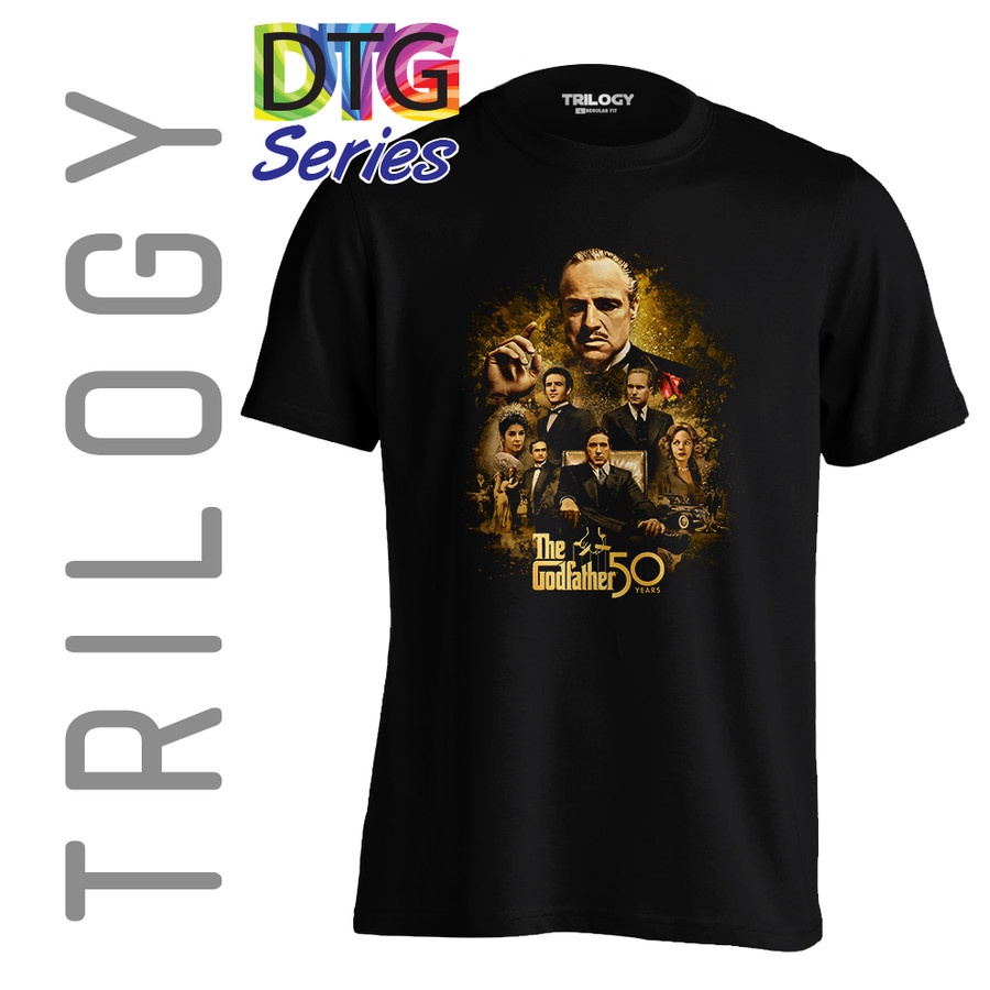 【Ori】TRILOGY DTG 0744 - THE GODFATHER 50 YEARS - Kaos Premium - Retro Movie