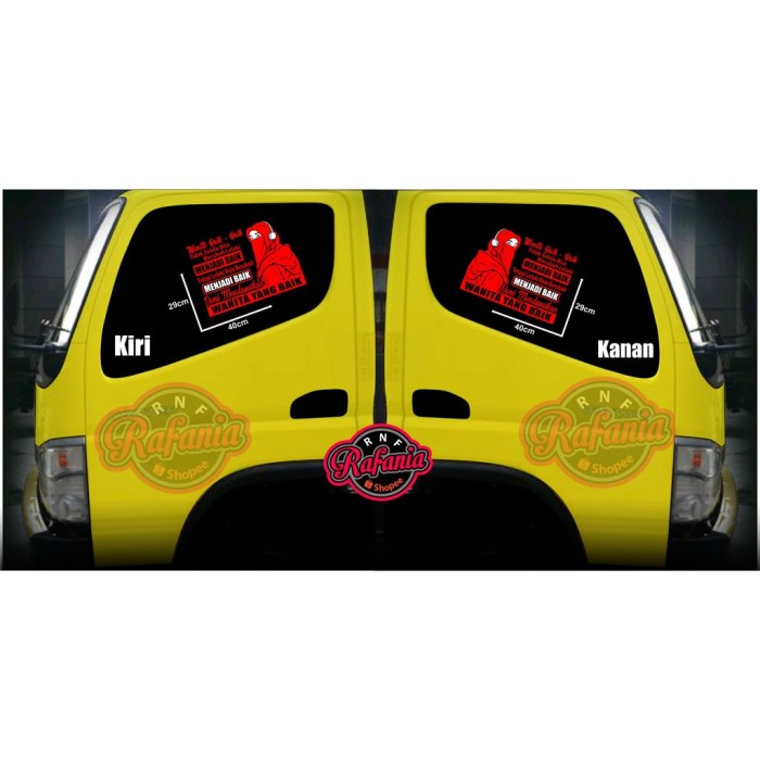 [TopSeller] STICKER SKOTLET KACA PINTU/BODY MOBIL TRUCK/PICK UP/L300 WANITA BAIK -