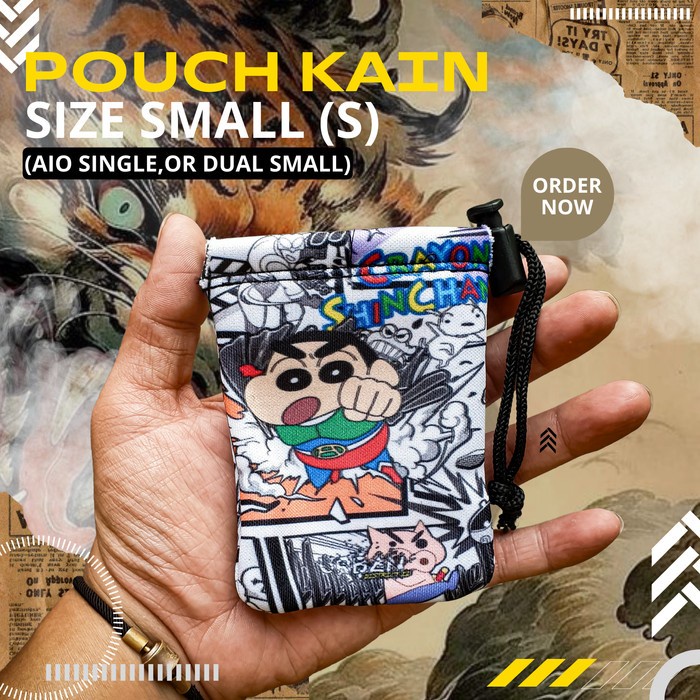 CUCI GUDANG Kantong / Dompet / Pouch Kain Size S AIO All IN ONE Part 1 (Small, Single or Dual Device