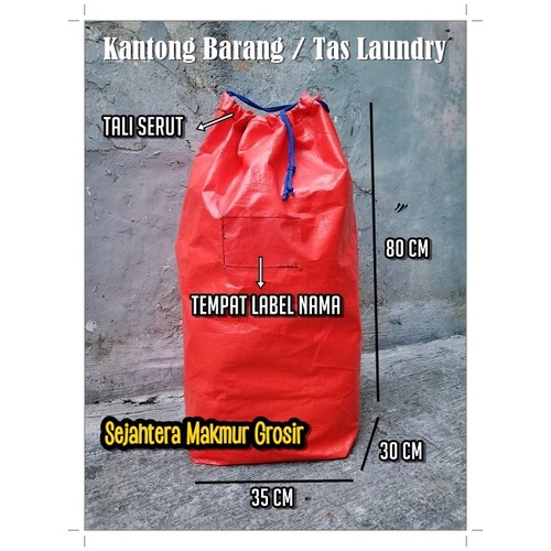 Kantong Tas Barang Terpal Besar / Tas Karung Laundry Terpal Jumbo