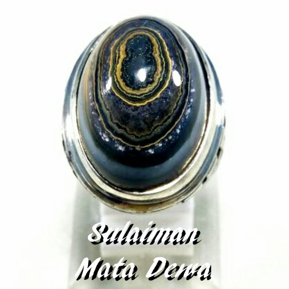 Natural Cincin Batu Akik Natural Sulaiman Mata Dewa Tampil Beda