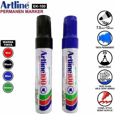 

Spidol Artline Wide Nib Permanent Marker Ek-100 ++