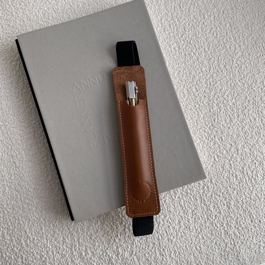 

Leather Pen Holder For Book