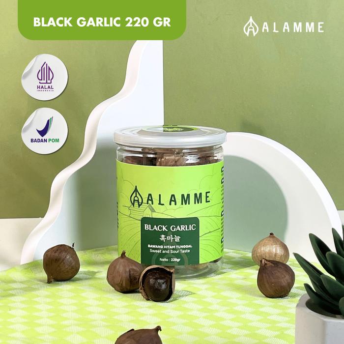 

Black Garlic Bawang Hitam Tunggal Alamme 220gr Rempah Organic Sugar Free Natural
