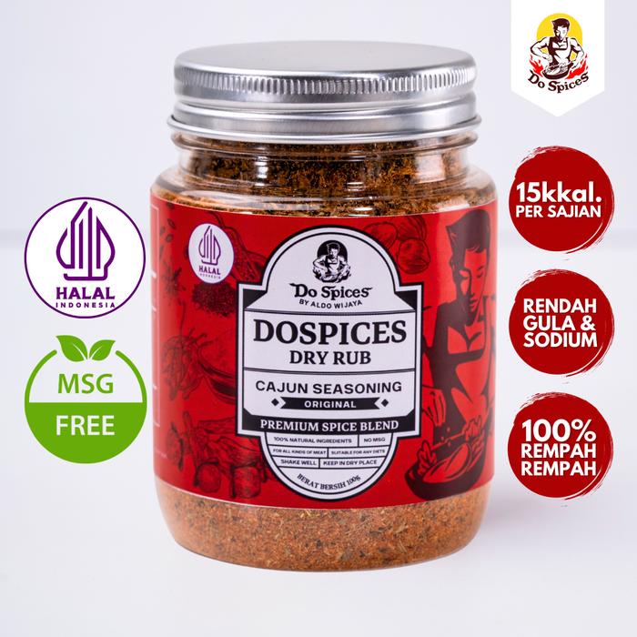 

Dospices Healthy Dry Rub [Cajun Seasoning] Bumbu Marinasi Rendah Kalori [100 Gr] Bubuk Rempah Instan