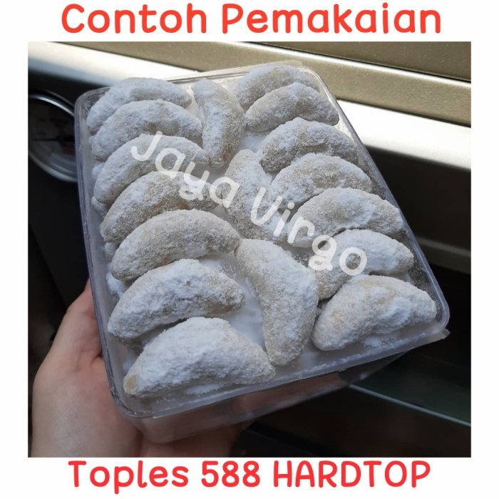(Expert) Toples 588 HARDTOP kotak / toples kue nastar / toples kue kering kotak