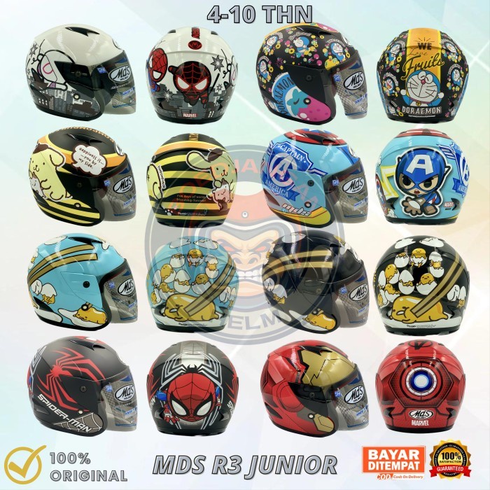 (Expert) HELM MDS R3 JUNIOR GRAPHIC COLLECTION - HELM MDS ANAK- HELM HALF FACE