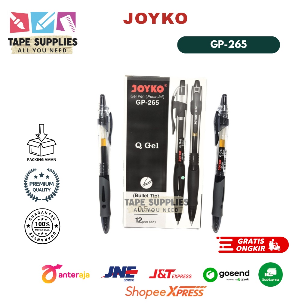 

JOYKO Gel Pen GP-265 / 265NT 1PAK(12 PCS) 0.5 mm