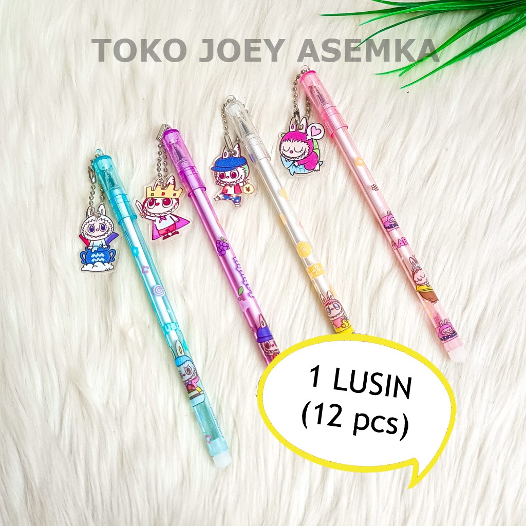 

(12 PCS) PULPEN GANTUNGAN LABUBU AKRILIK PEN PENA BOLPEN THE MONSTER POP MART LISA BLACKPINK