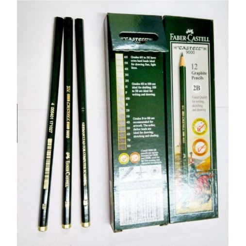 

Pensil 2B Faber Castell "Castell 9000" Isi 12 batang