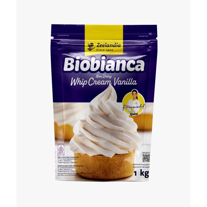 

Terlaris Zeelandia Biobianca Whip Cream 1 Kg Ready
