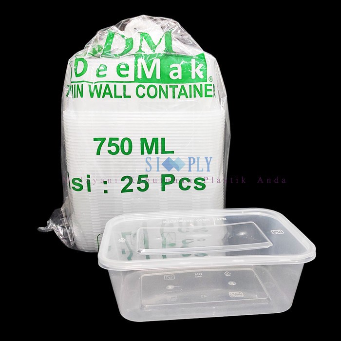 (Expert) Kotak Makan Plastik Thinwall DM 750ml / LIBRA 750ml REC