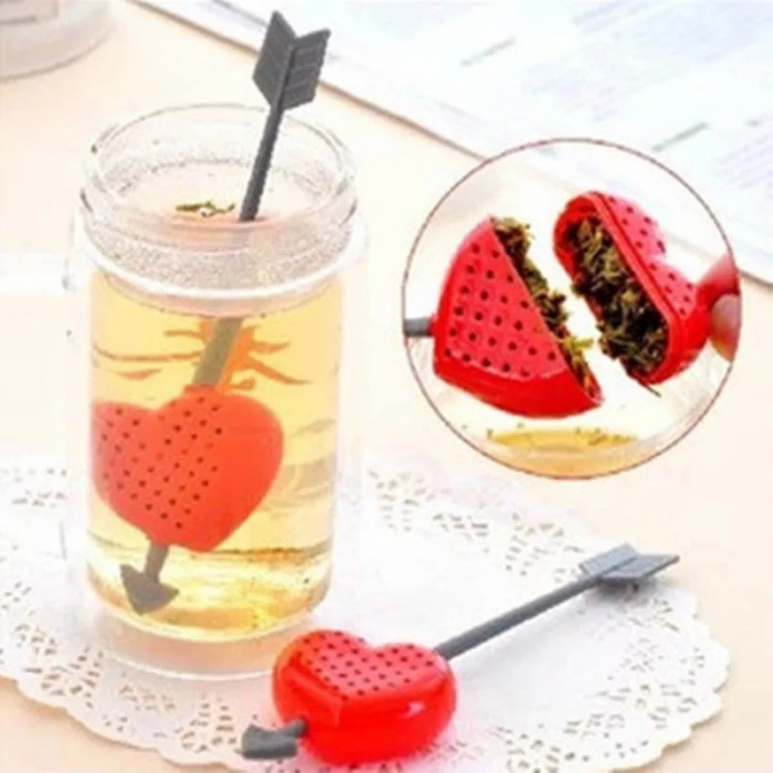 

BEST !! Strainer Love Heart Filter Tea Infuser Size 15 Cm / 5 Cm / 3 Cm