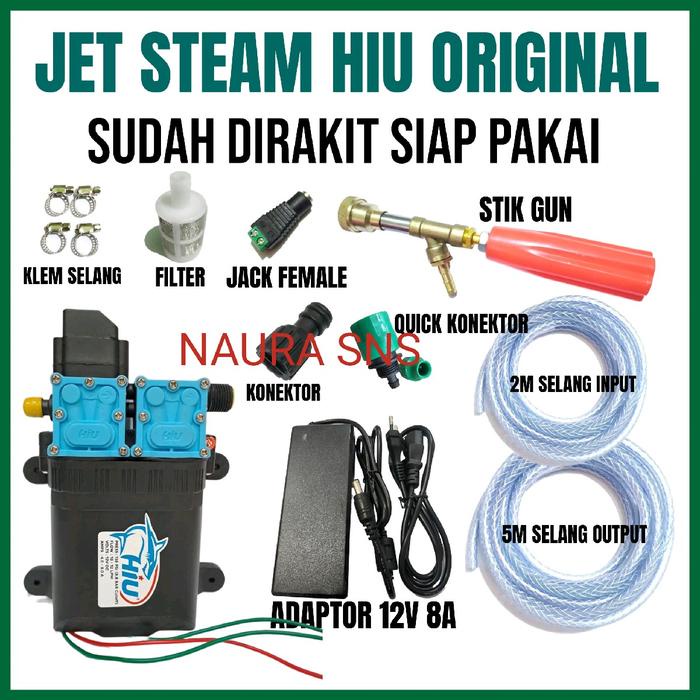 Terbaru- Alat cuci steam jet steam pompa dc hiu dobel pompa high pressure Car Dinamo