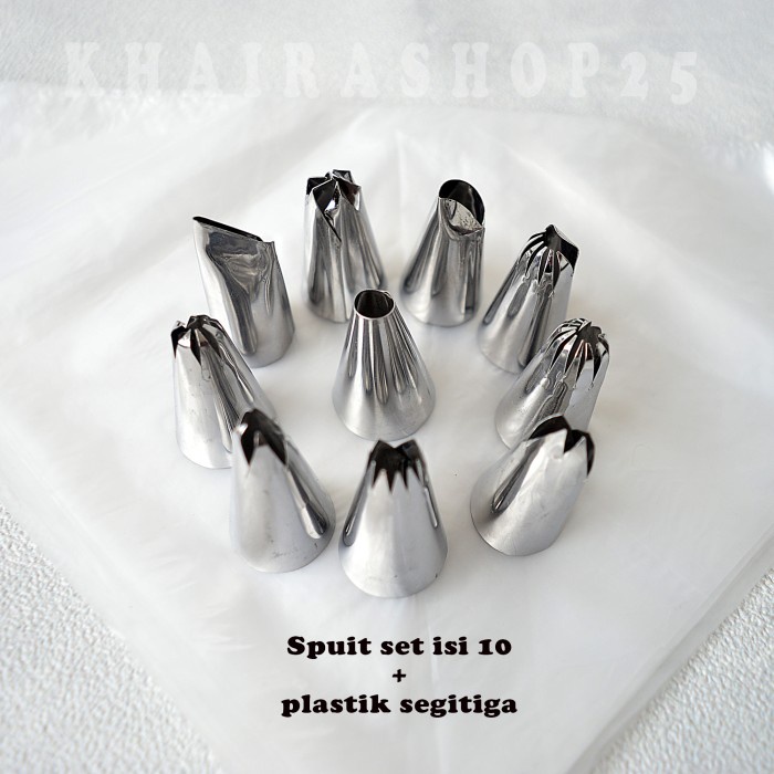 Isi 10 pcs Spuit kue set Spuit kue tart Spuit kue kering
