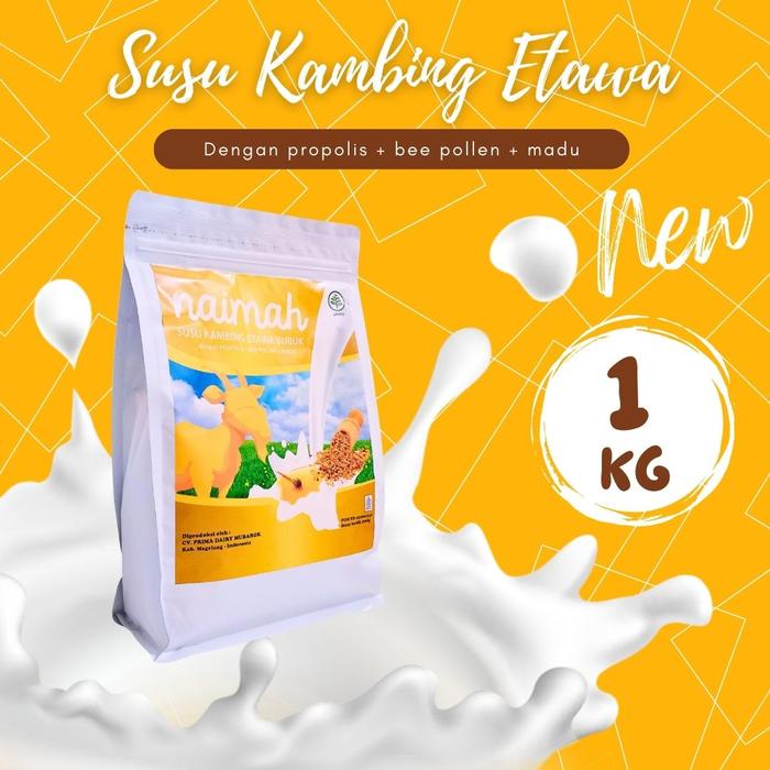 

SUSU KAMBING NAIMAH 1 KG ASLI ETAWA PROPOLIS BEE POLEN PLUS MADU TERBARU