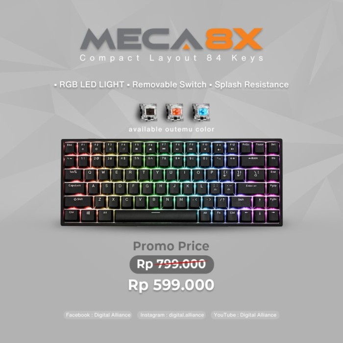 [Expert] Keyboard Digital Alliance Meca 8X RGB - Keyboard Gaming DA Meca 8X