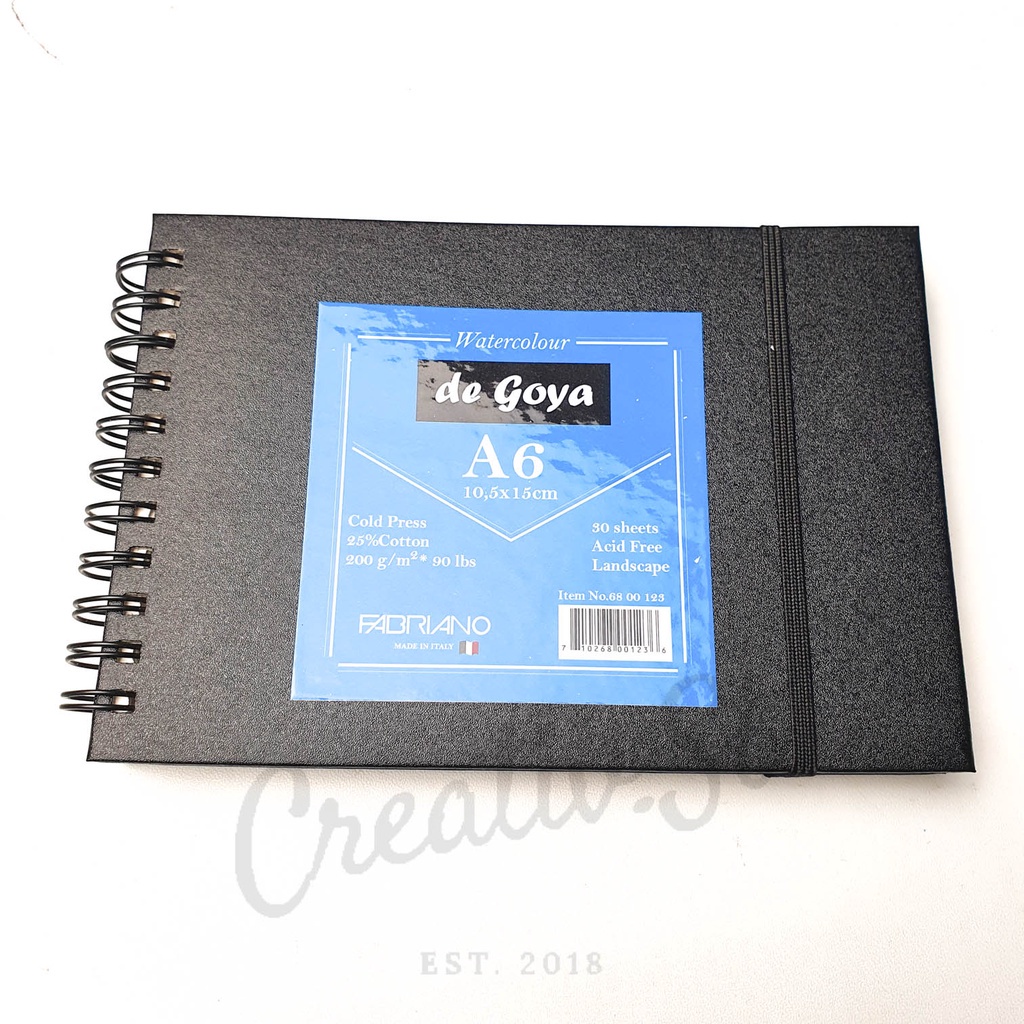 

IK! De Goya Watercolor Book Spiral Ring - A5 A6 30 Sheets 200 Gsm Buku Sketsa Lukis Cat Air