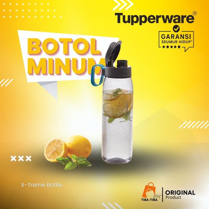 MacamKita- Tupperware Botol minum 750ml H2Go bottle with straw bpa free sedotan