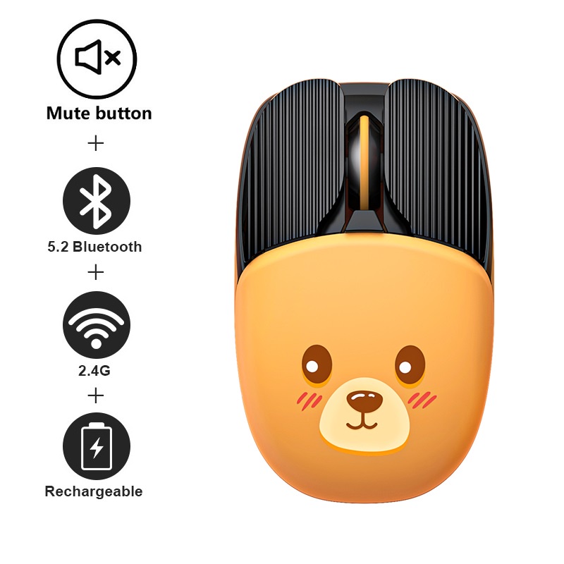 Bluetooth Wireless Mouse Rechargeable Computer Mouse Wireless Silent Mause Ergonomic Mini Mouse For