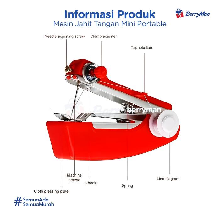 

Alat Mesin Jahit Mini Genggam Portable Handheld Sewing Machine Mudah & Praktis
