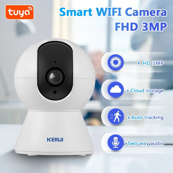 KERUI 1080P 3MP 5MP Tuya Smart Mini WiFi IP Camera Indoor Wireless