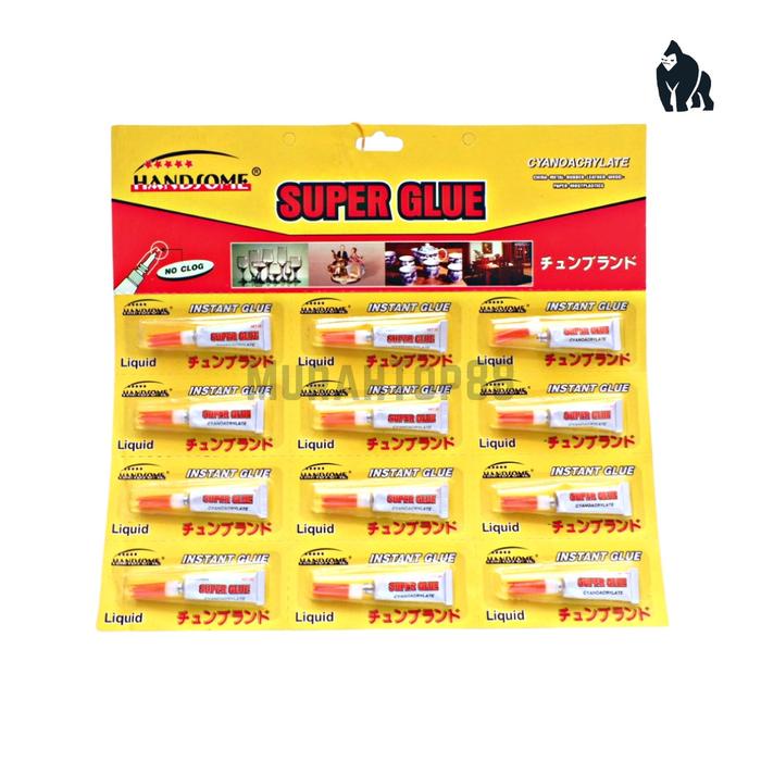 

Lem Cair Korea Handsome Tube Renceng 3 gr / Lem Instant Super Power Glue Tetes Serbaguna