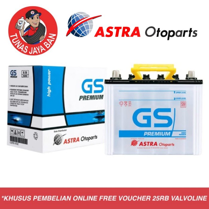 READY STOK Aki Basah Mobil Pajero Fortuner Innova GS Premium 55D23L Baru Ori