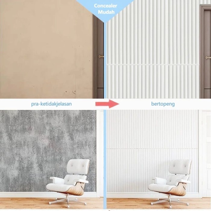 (Expert) Wallpaper stiker dinding / Wallpaper Foam 3D Motif / PLAFON WALLPAPER MU Dekorasi Kamar