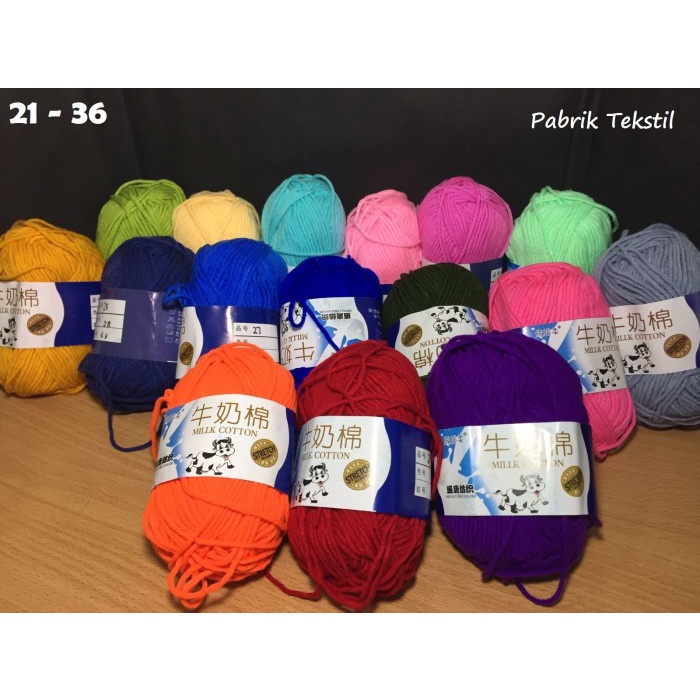 

PART 2 (31-61) Benang Rajut Katun Susu / Milk Cotton Yarn