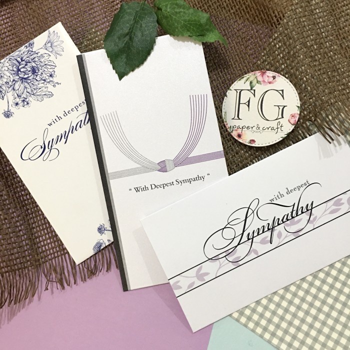 

Amplop Dukacita Condolences 6pcs, Angpau Sympathy by fgpaper