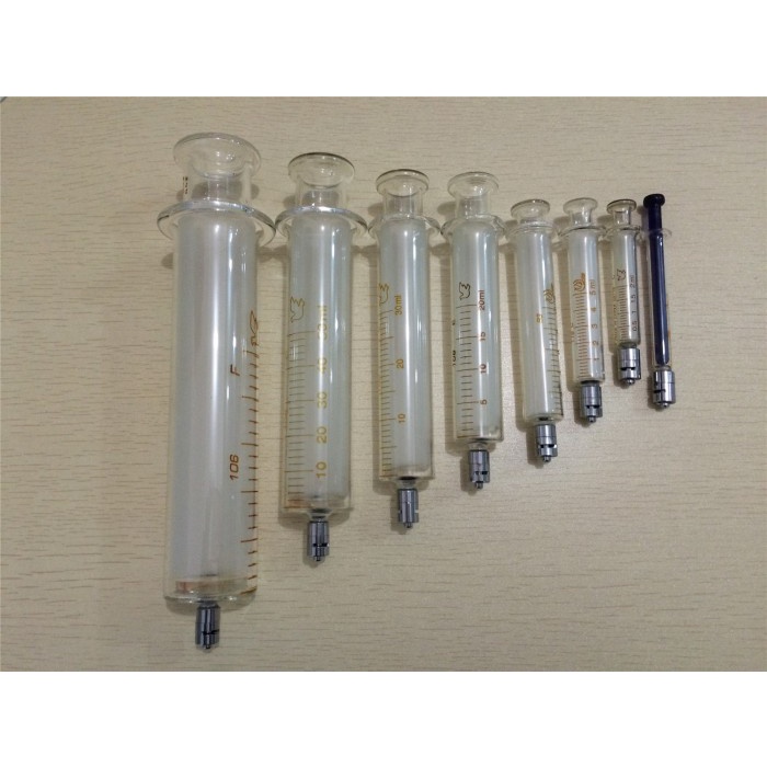 1ml 2ml 5ml 10ml 20ml 30ml 50ml 100ml Glass Syringe Luer Lock